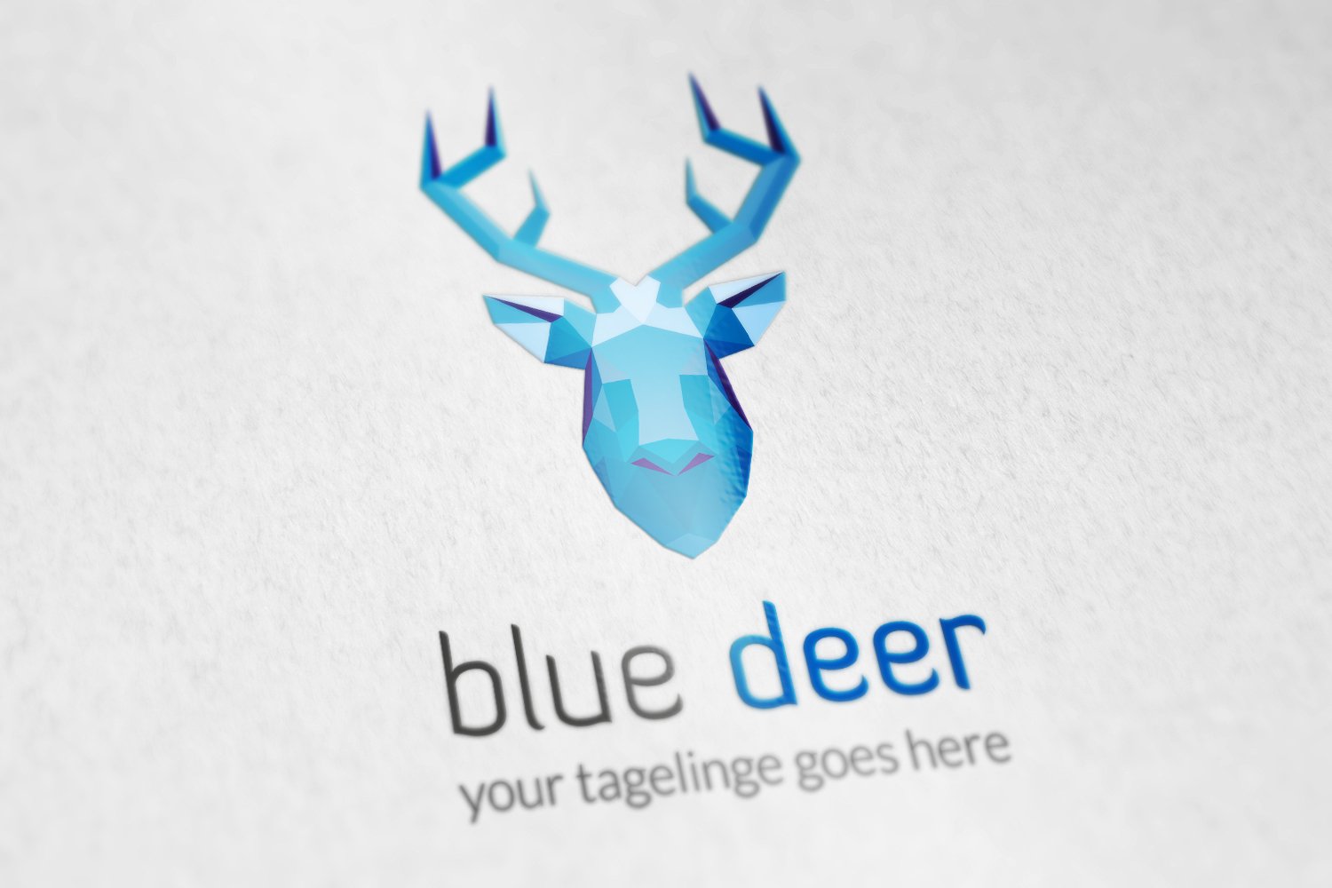 Luxury blue gradient deer logo.