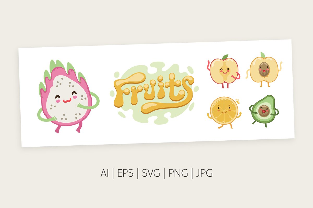 Fruits illustrations.