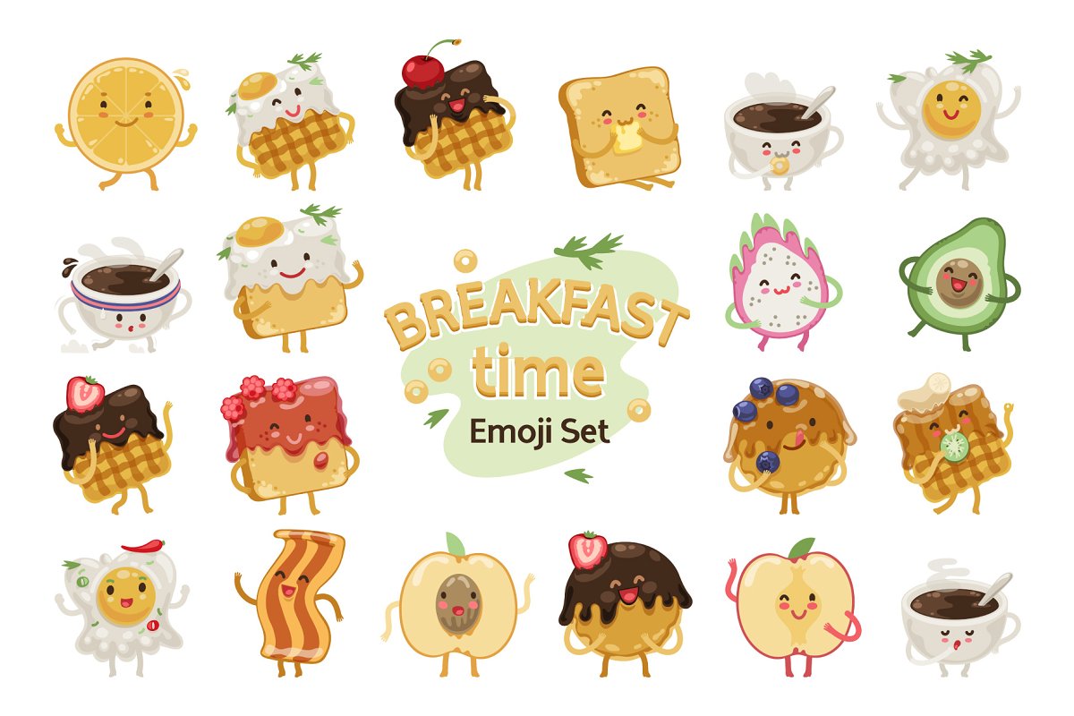 Cover image of Breakfast Time Illustrations Set.