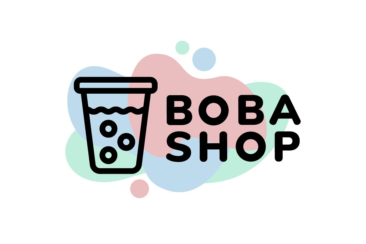 Cover image of Bubble tea Logo Template.