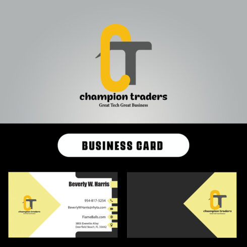 Company Logo and a Business Card cover image.