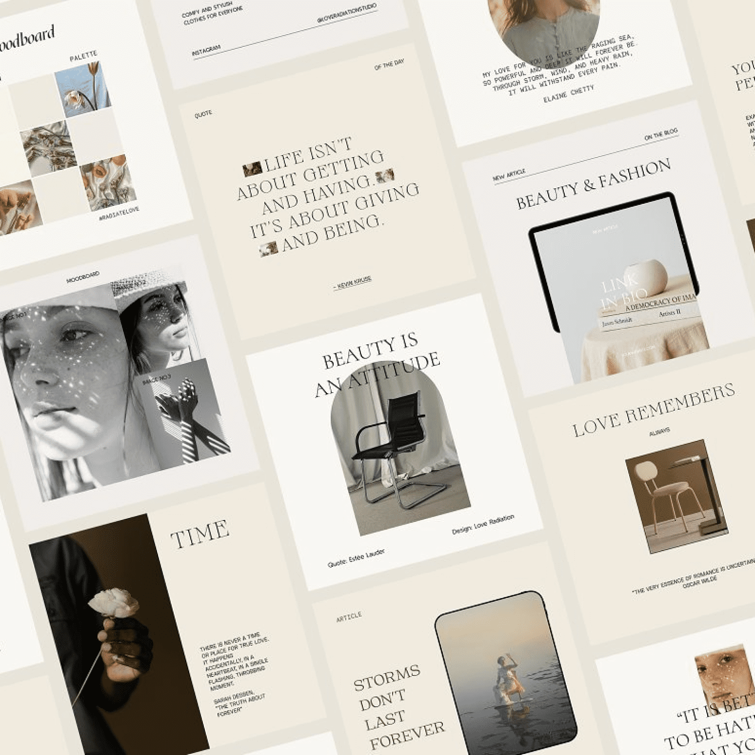 BUNDLE Instagram Templates Canva PS created by Love Radiation Studio.