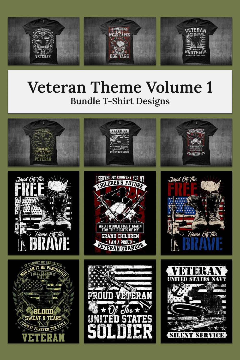 bundle t shirt designs veteran theme volume 1 04
