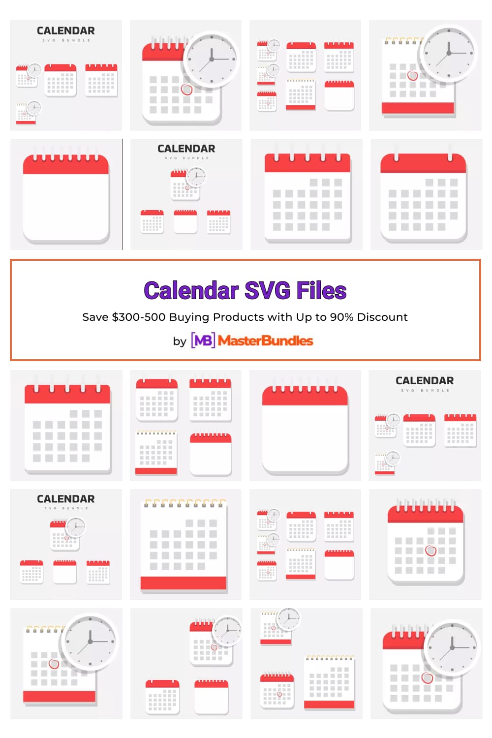 Calendar SVG Files Pinterest image.