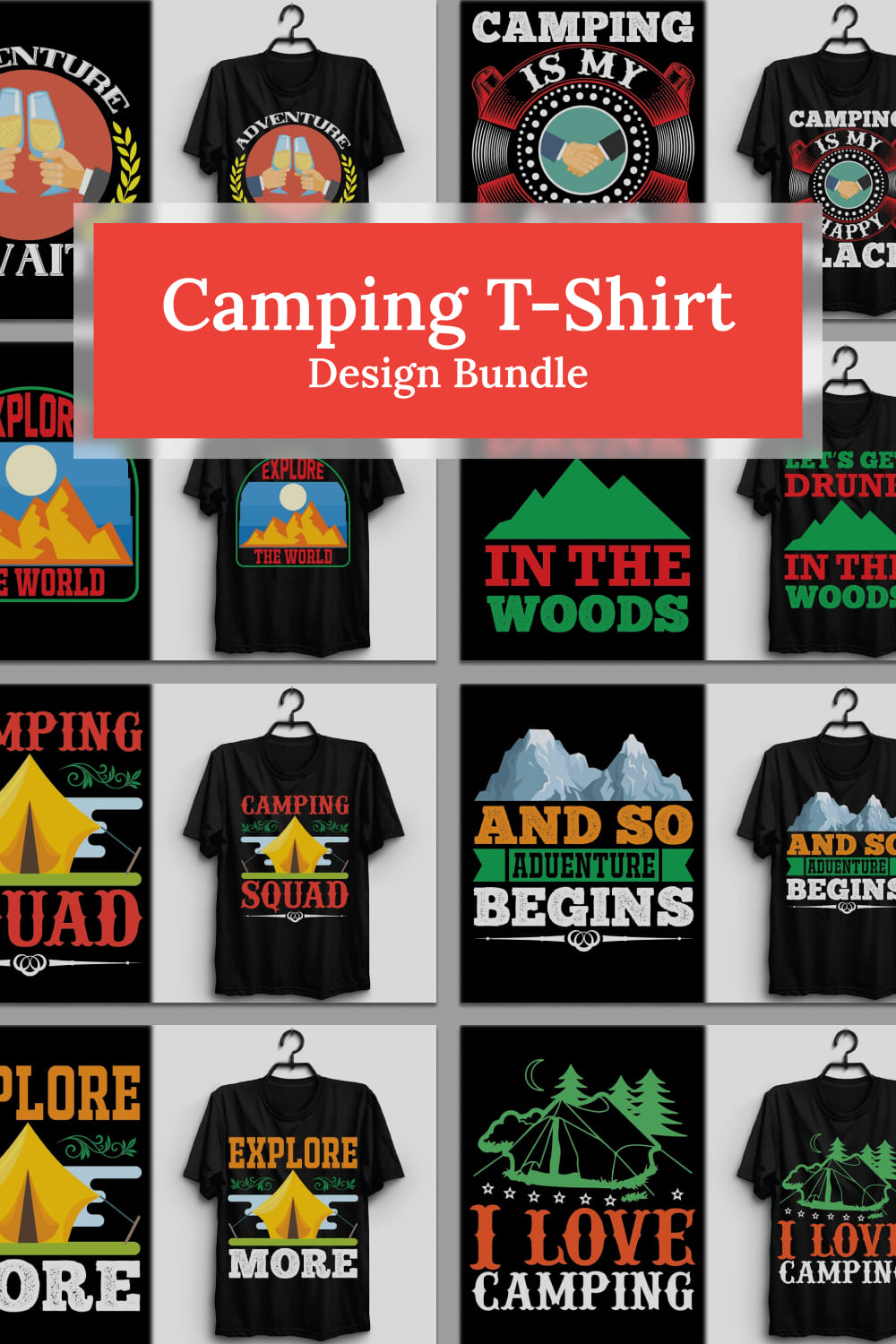 camping t shirt design bundle 04