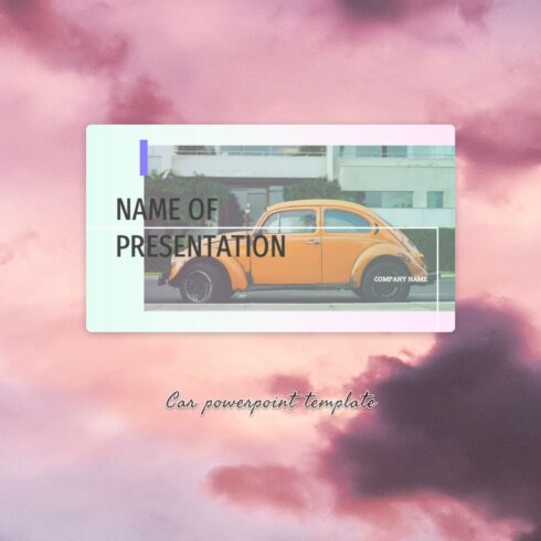 Car powerpoint template - main image preview.