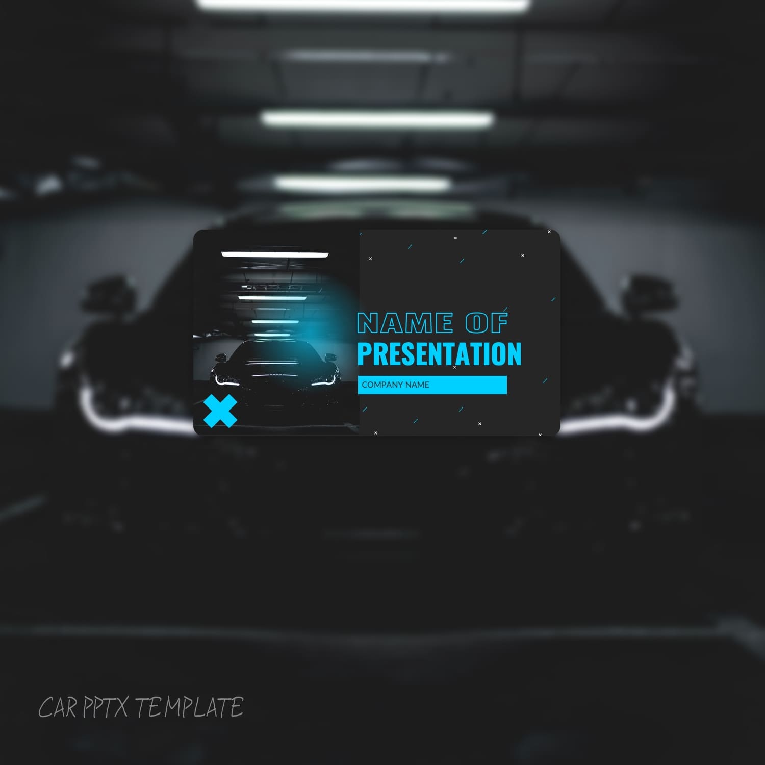 Car PPTX template - main image preview.