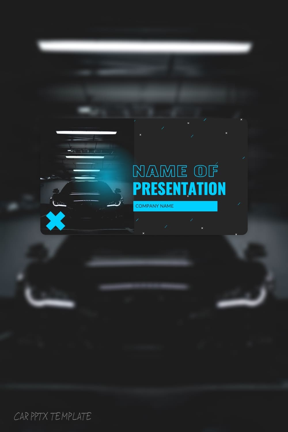 Car PPTX template - pinterest image preview.