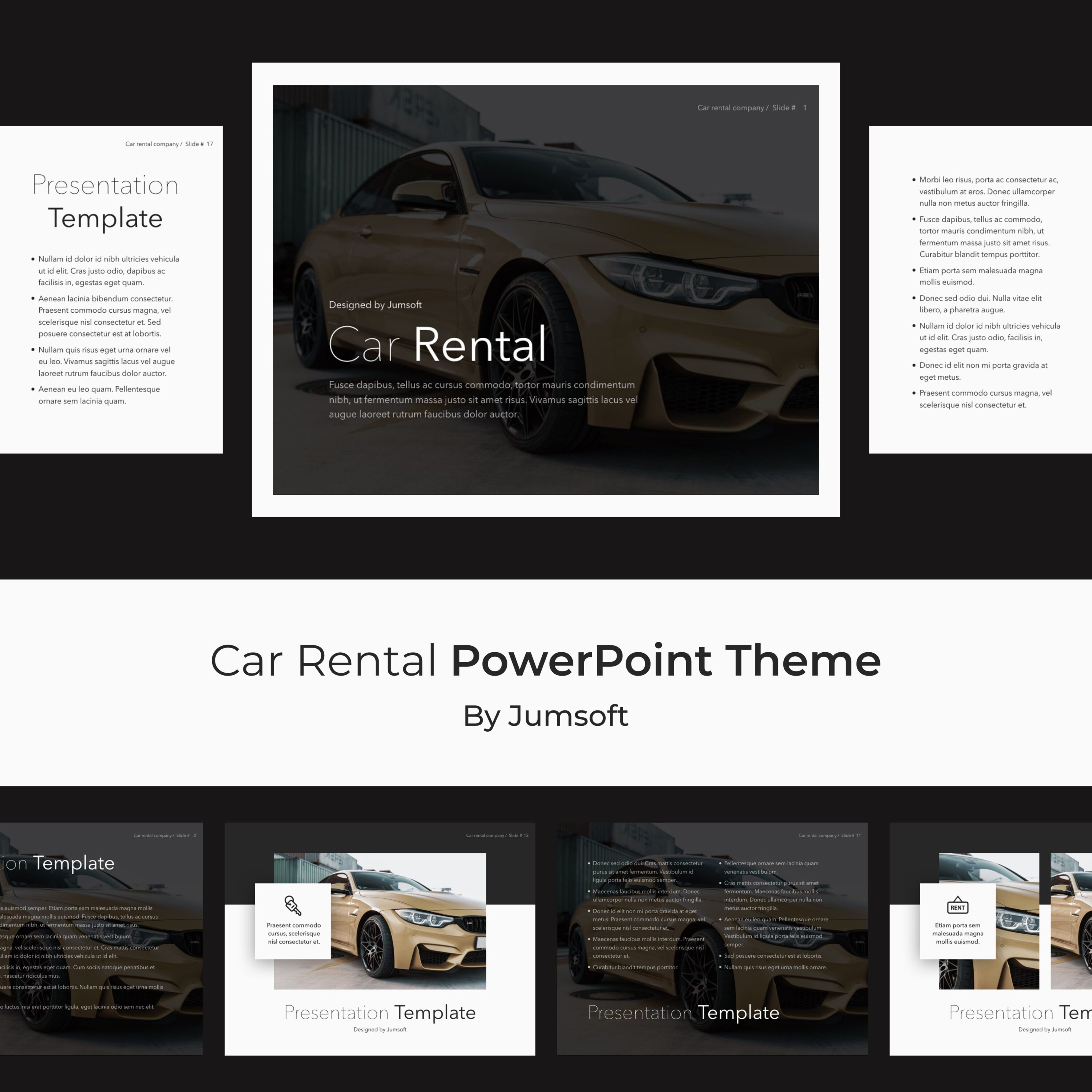 Car Rental PowerPoint Theme.