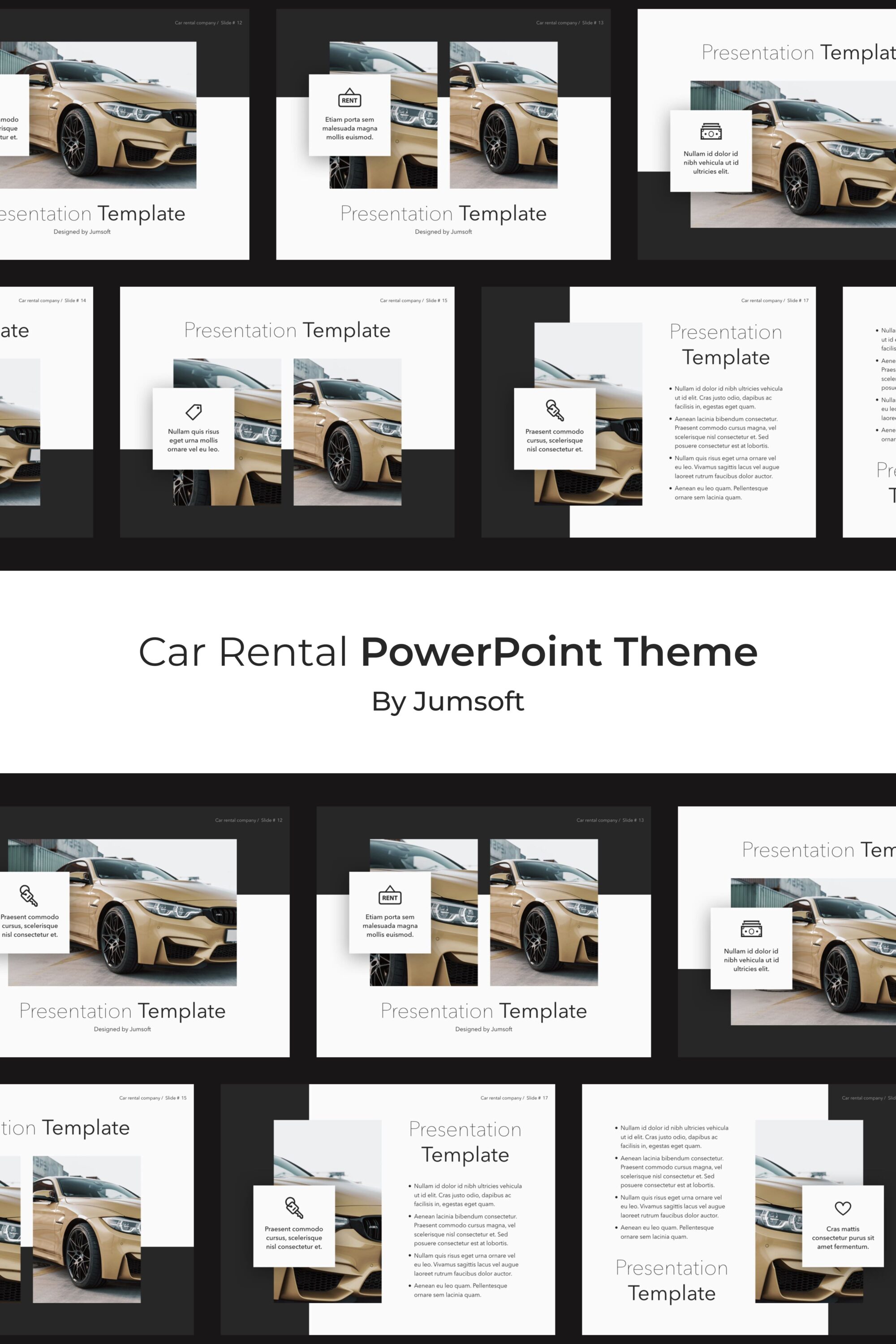 car rental powerpoint theme 03