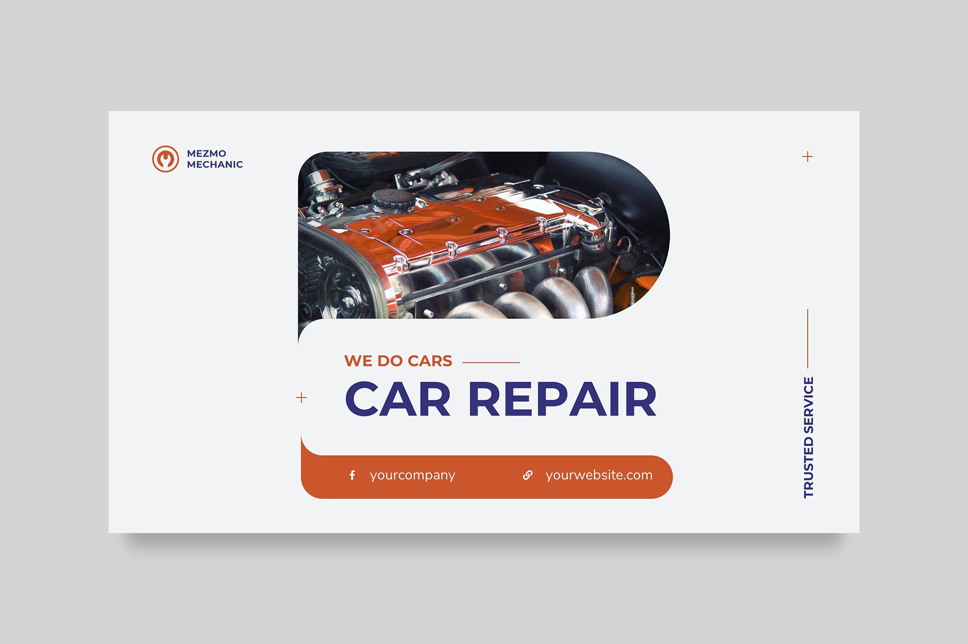 Creative car repair template.