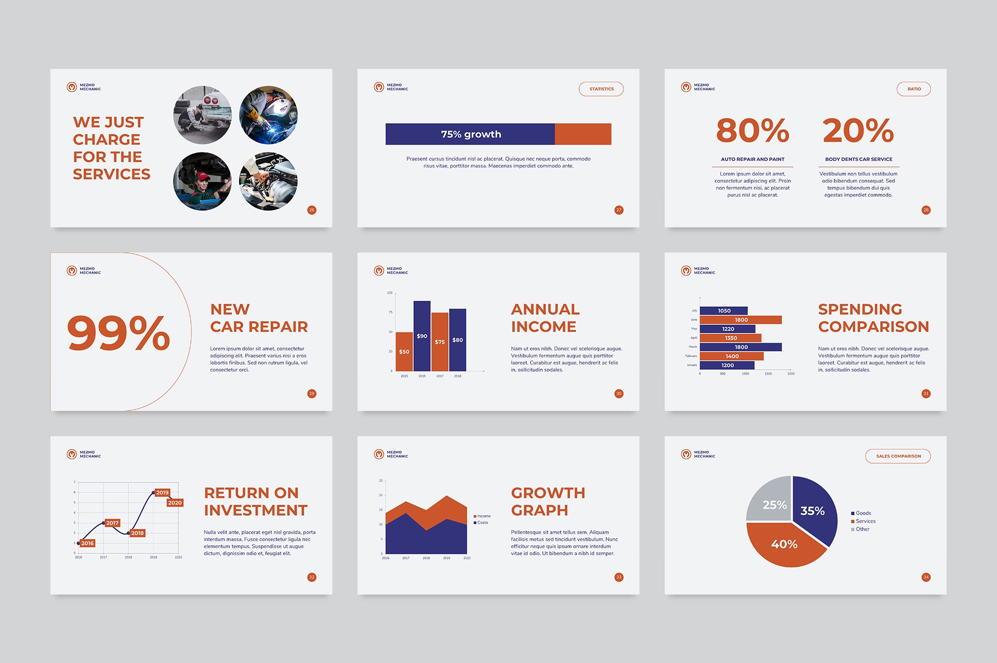 Colorful infographics and diagrams.
