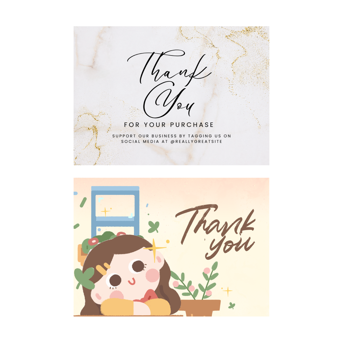 Best 10 Minimalist Thank You Card Template in just $1 (Grab Deal)