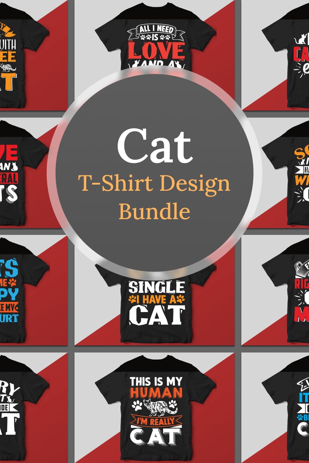 cat t shirt design bundle 04