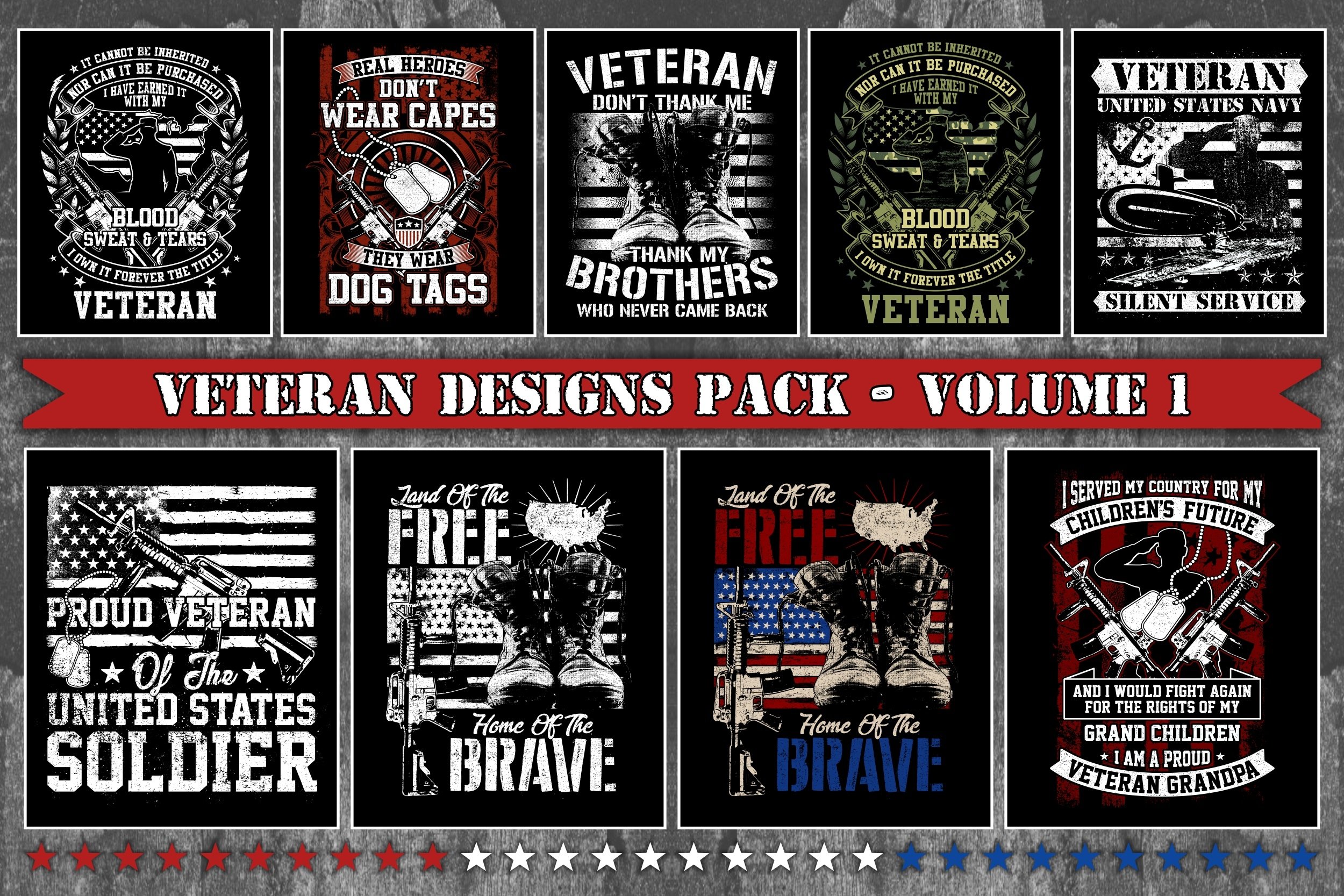 Big t-shirt collection on military topic.