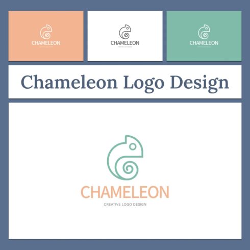 Chameleon logo design - main image preview.