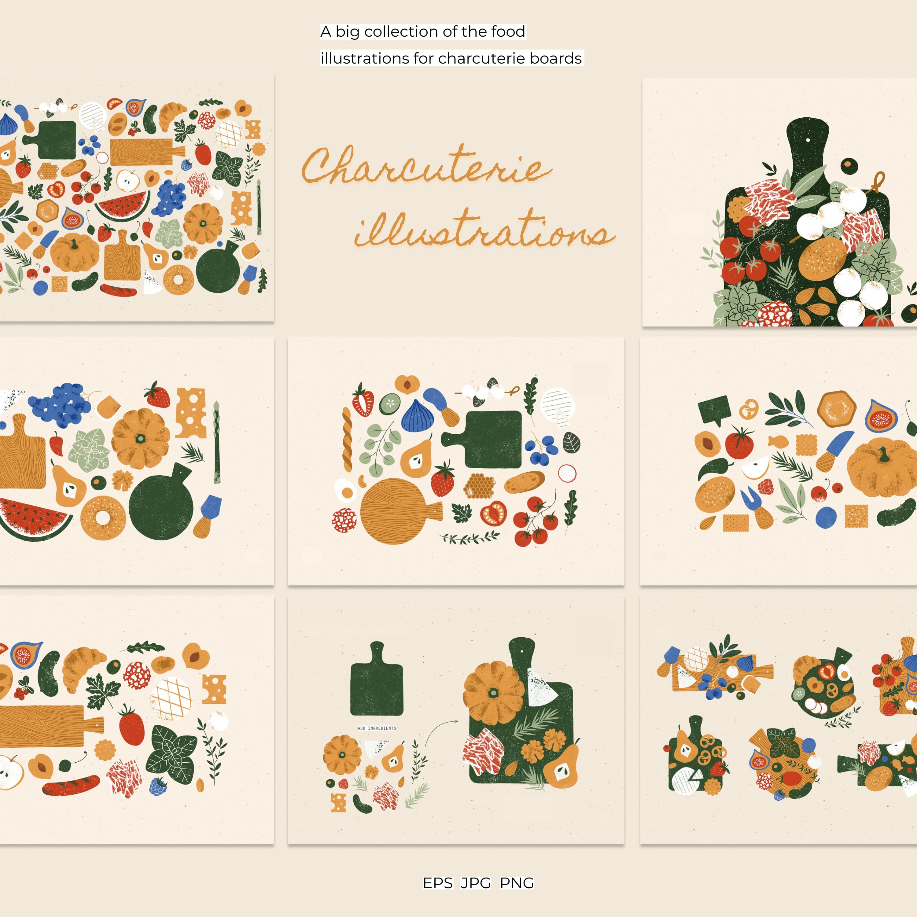 Charcuterie illustrations cover.