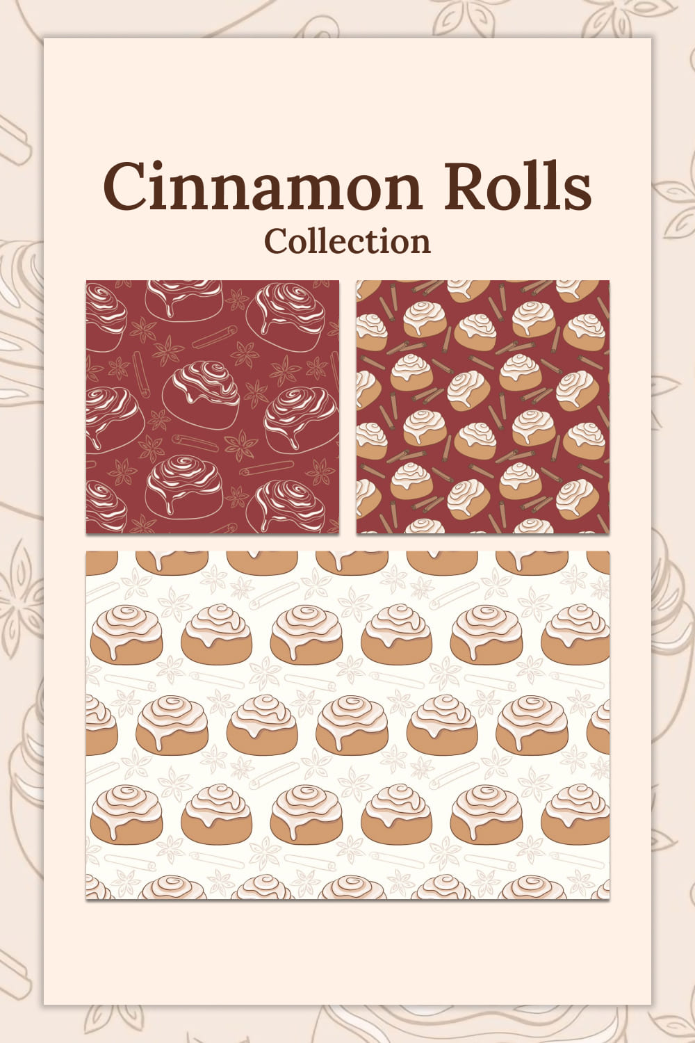 Cinnamon rolls collection - pinterest image preview.