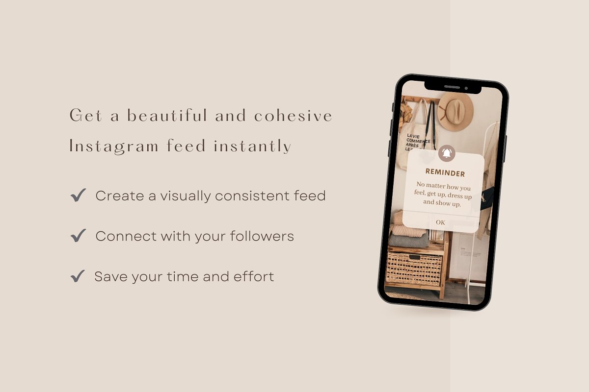 Create a visually consistent feed.