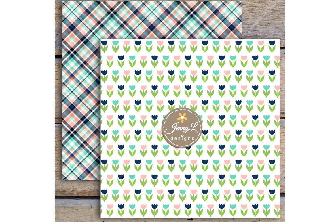 Green and brown patterns with small hearts.