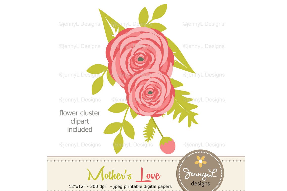 Delicate rose for creating illustrations to Mother's day.