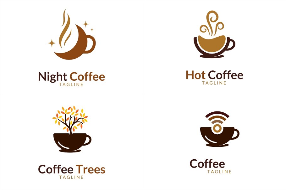 Diverse of coffee logo designs.