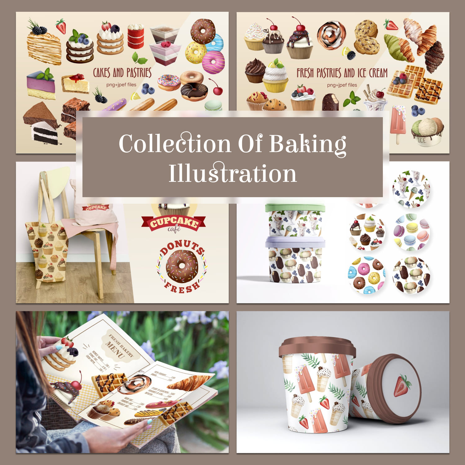 Collection of baking illustration - main image preview.