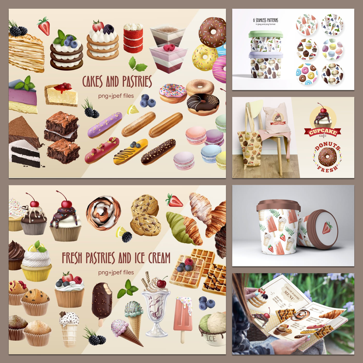 Collection of baking illustration created by MargaritaRyvkina.