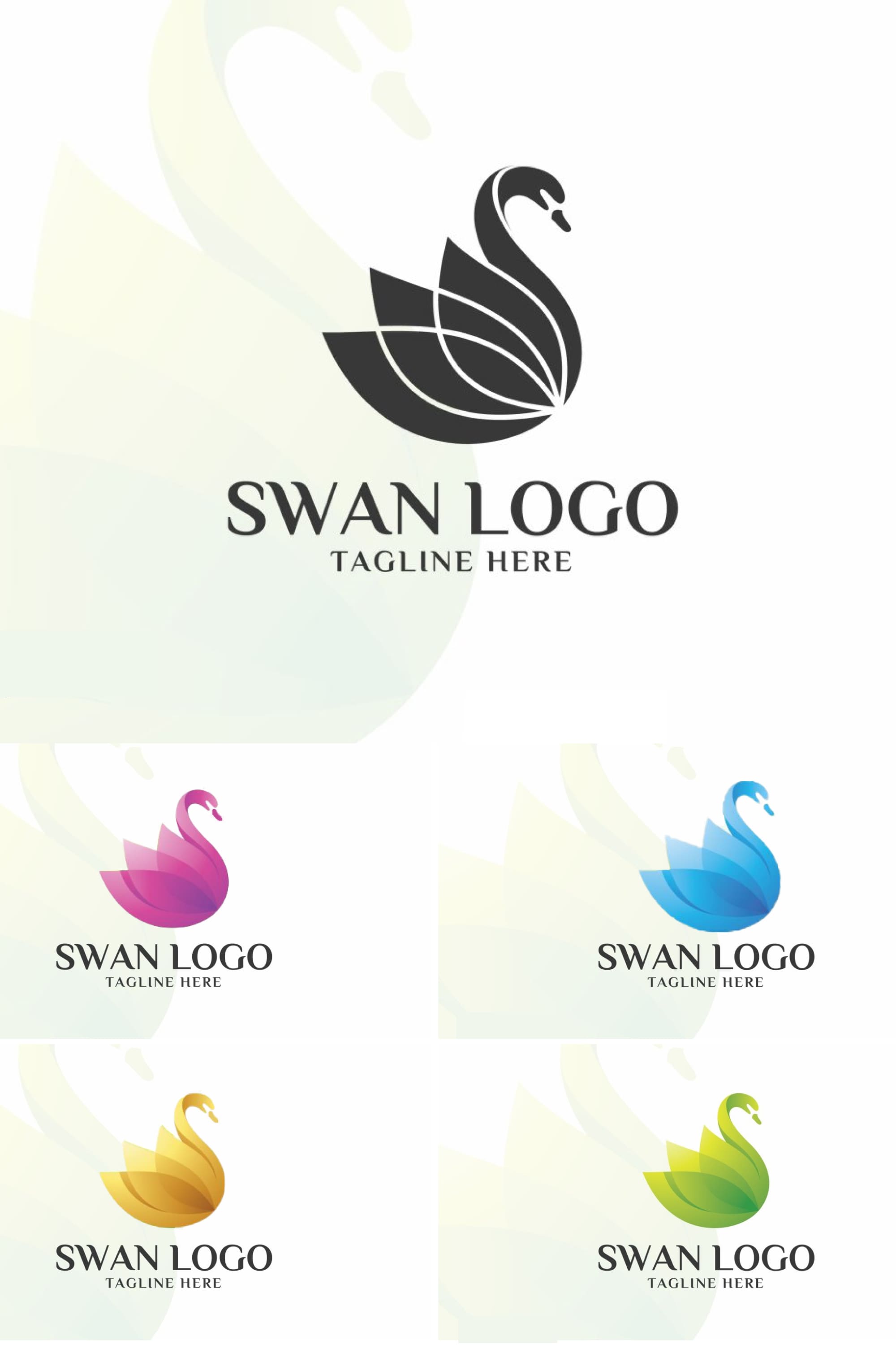 colorful swan logo pinterest 2