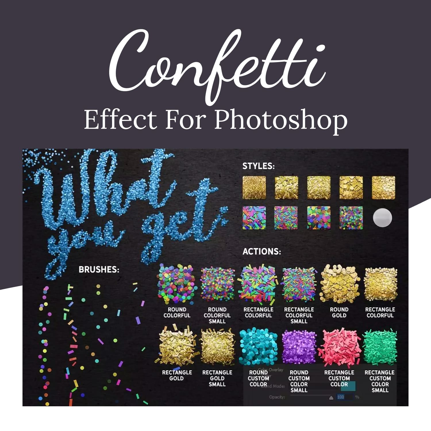 Confetti Effect for Photoshop .