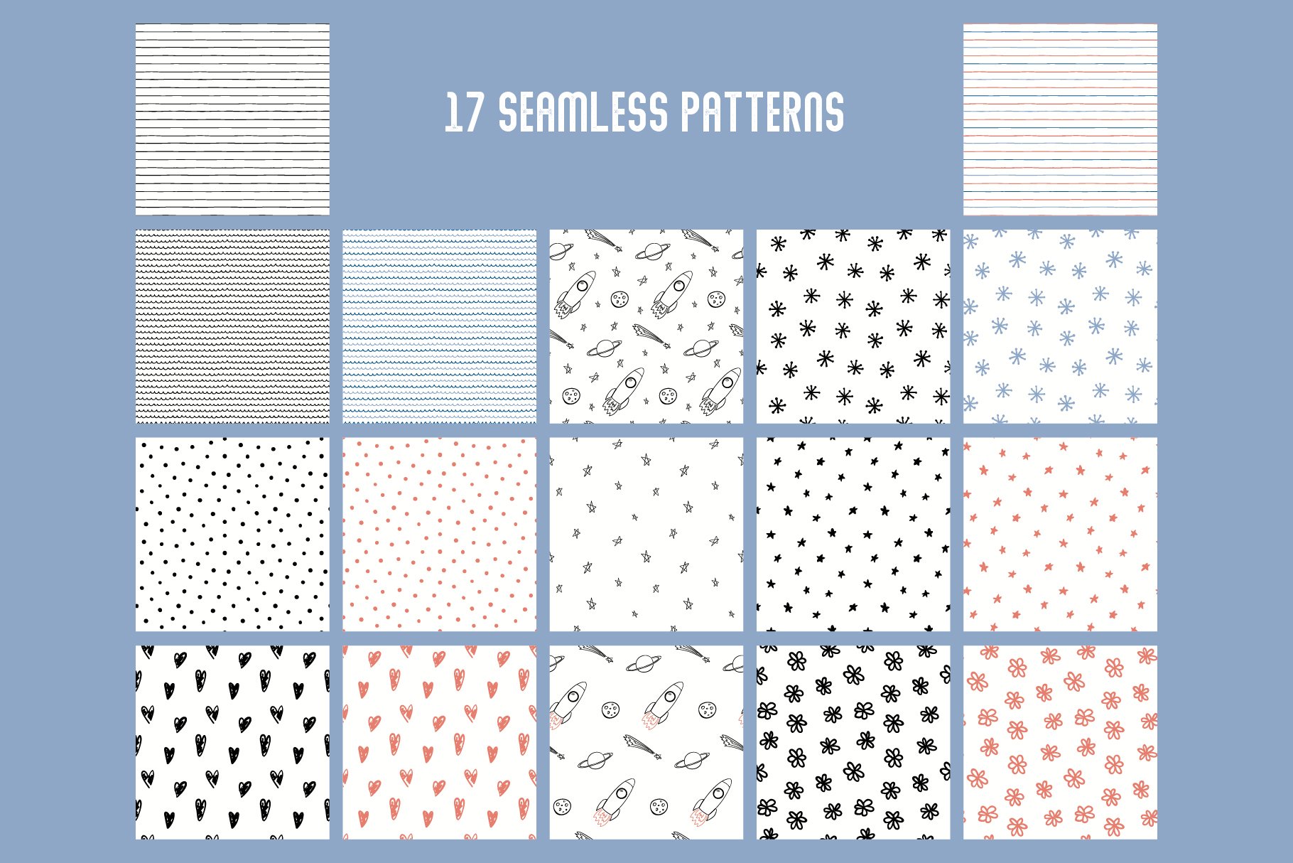Patterns with different prints.