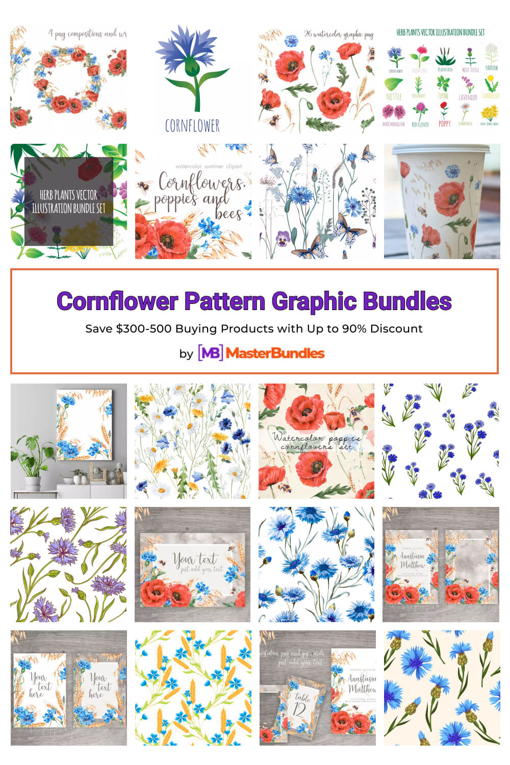 cornflower pattern graphic bundles pinterest image.