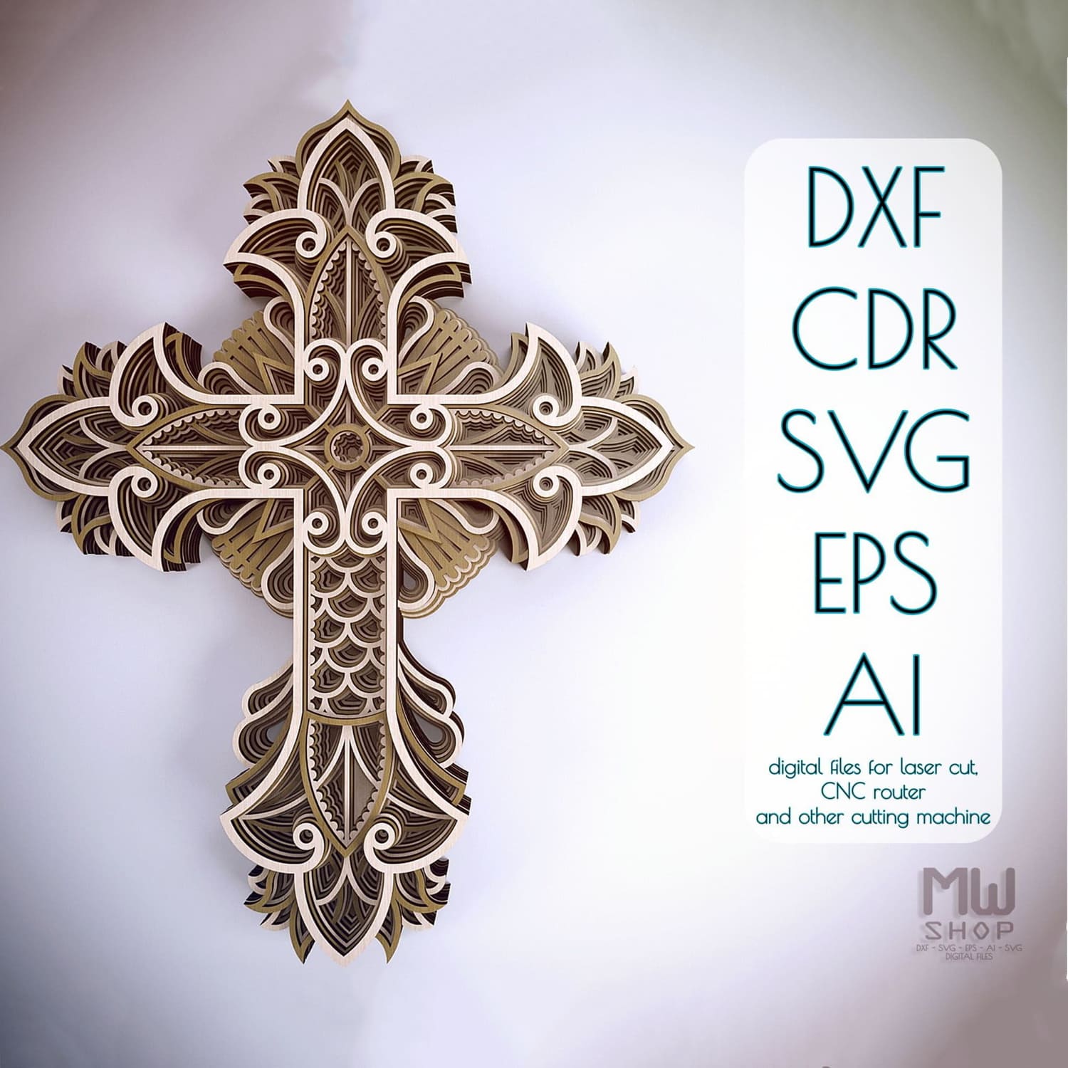 Fancy Cross SVG Fancy Cross Cut File Fancy Cross DXF Fancy 