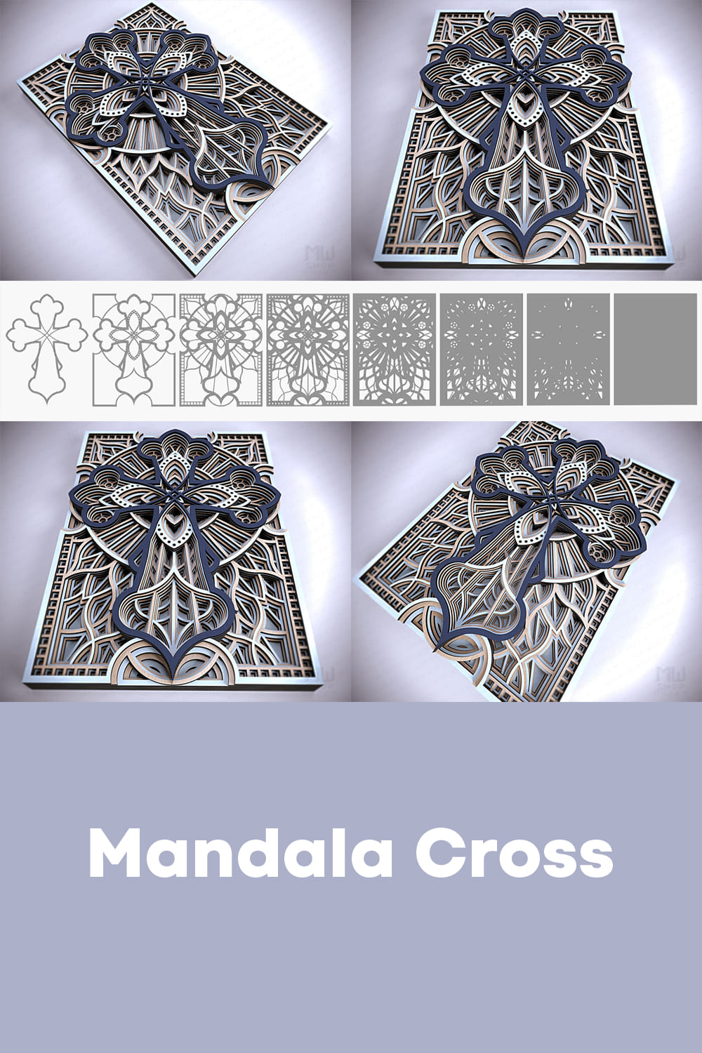 3D layered cross SVG - pinterest image preview.