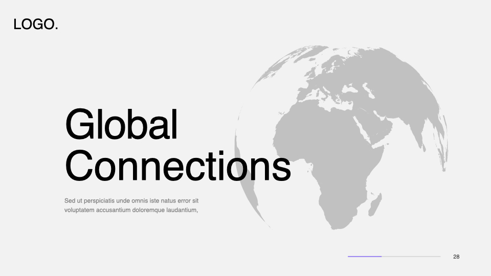 Slide for describing global connections.