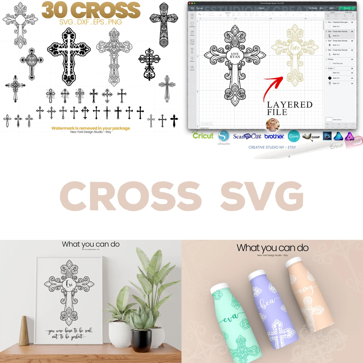 Cross SVG crosses clipart created by NewYorkDesignStudio.