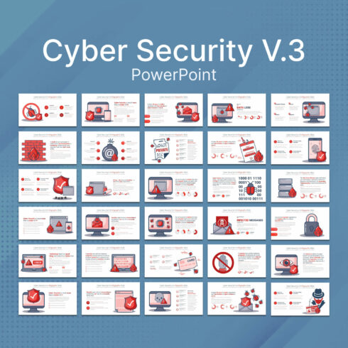 Cyber Security V.3 PowerPoint cover.