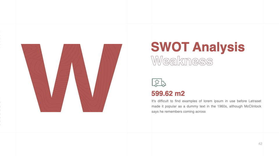 W for your SWOT analysis.