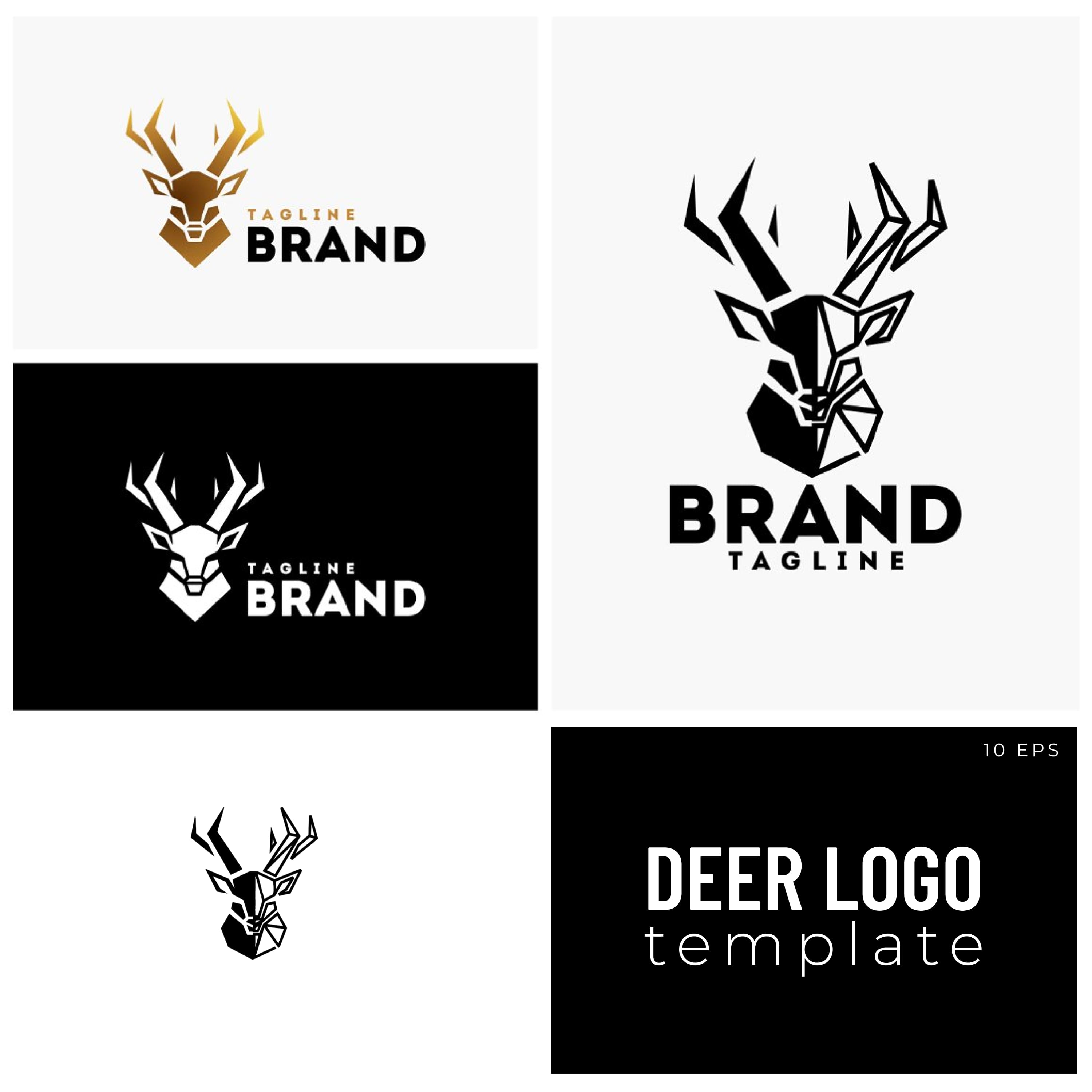 Deer Logo Template cover.