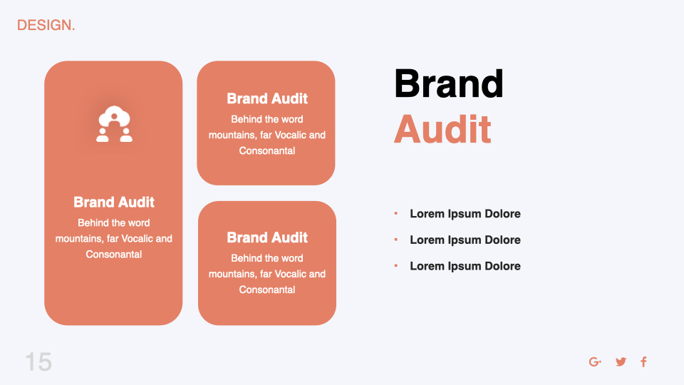Slide for brand audit.