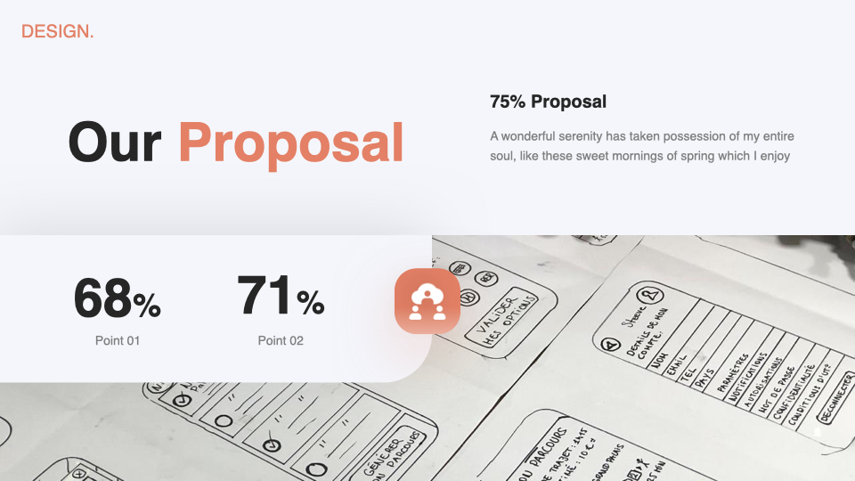 Proposal in the percentages and infographic.