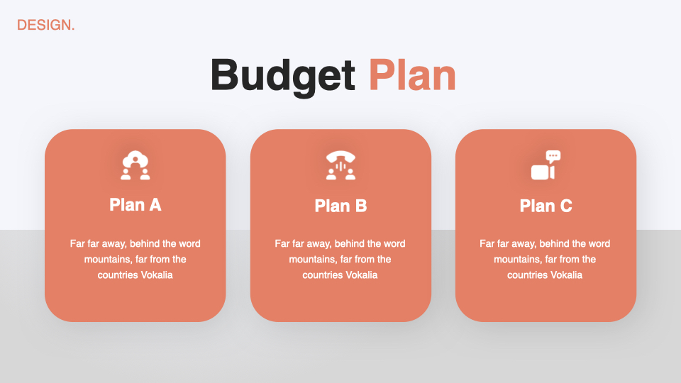 Slide for budget plan.