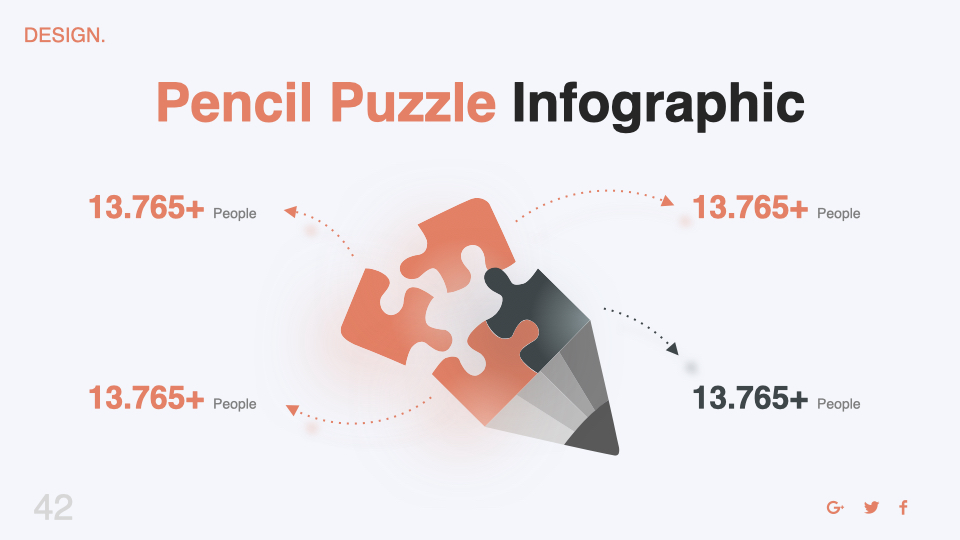 Pencil puzzle infographic.