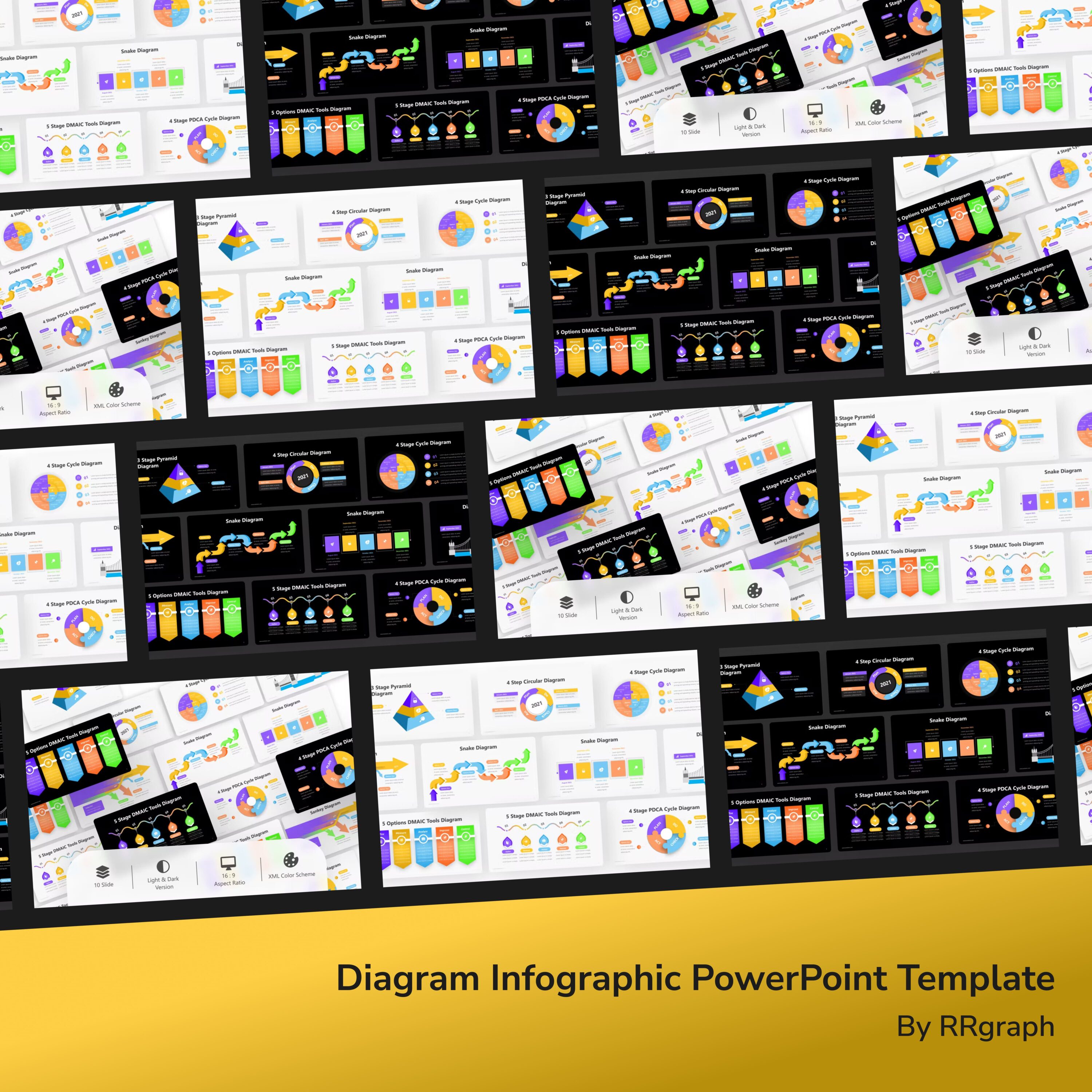 Diagram Infographic PowerPoint Template cover.