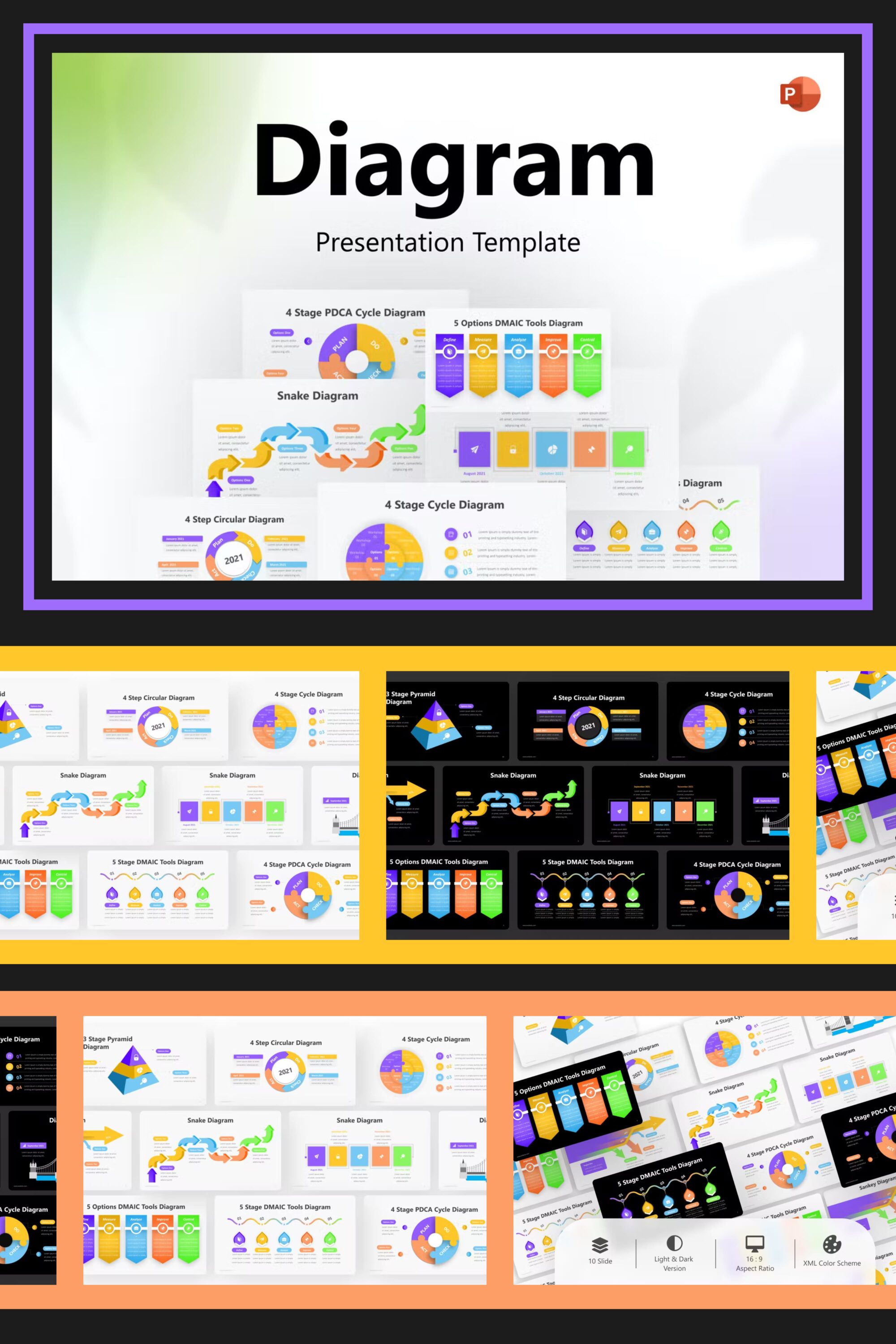 diagram infographic powerpoint template 03 3