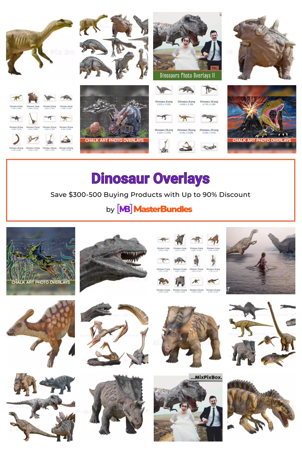 Dinosaur Overlays Pinterest image.