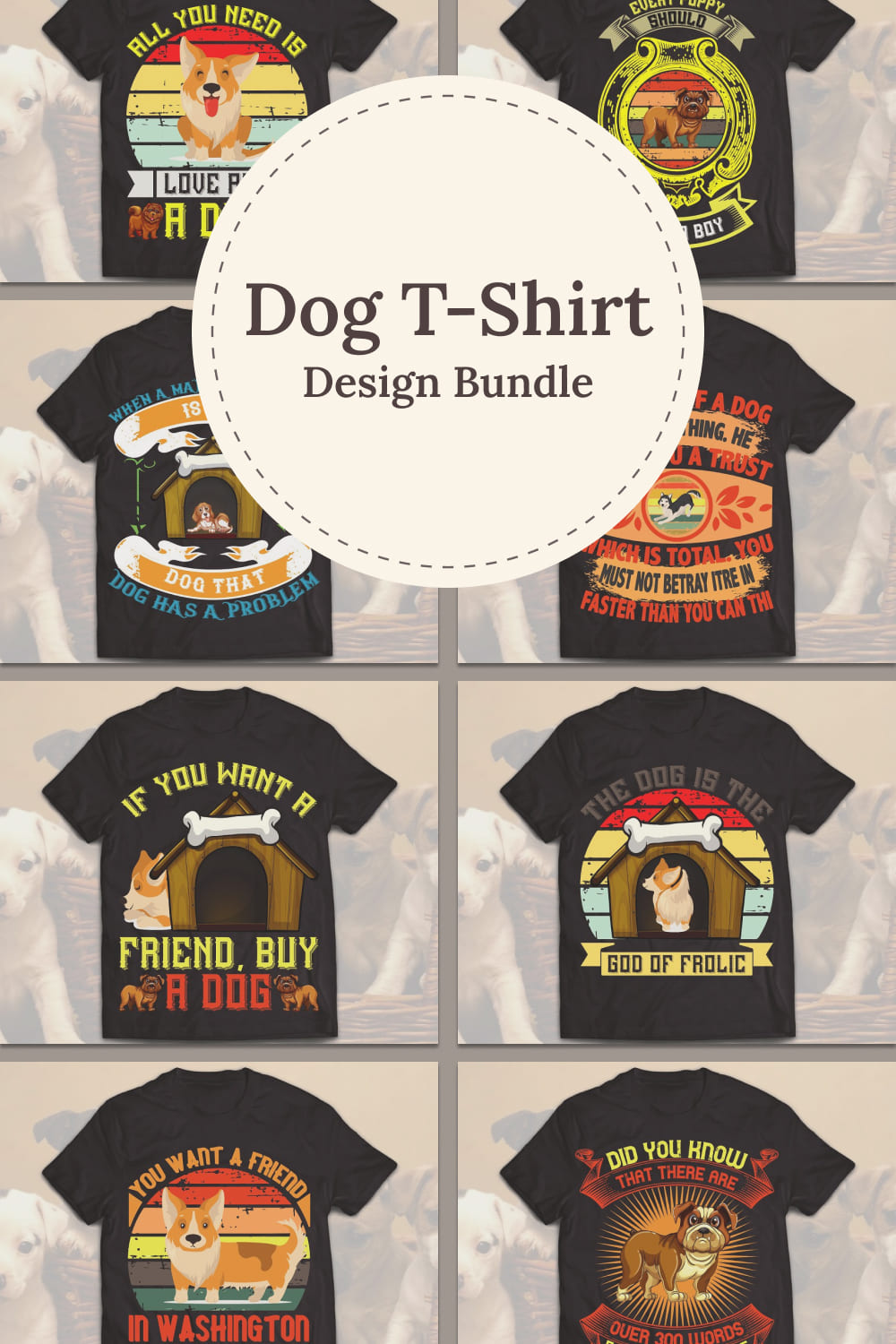 dog t shirt design bundle 04