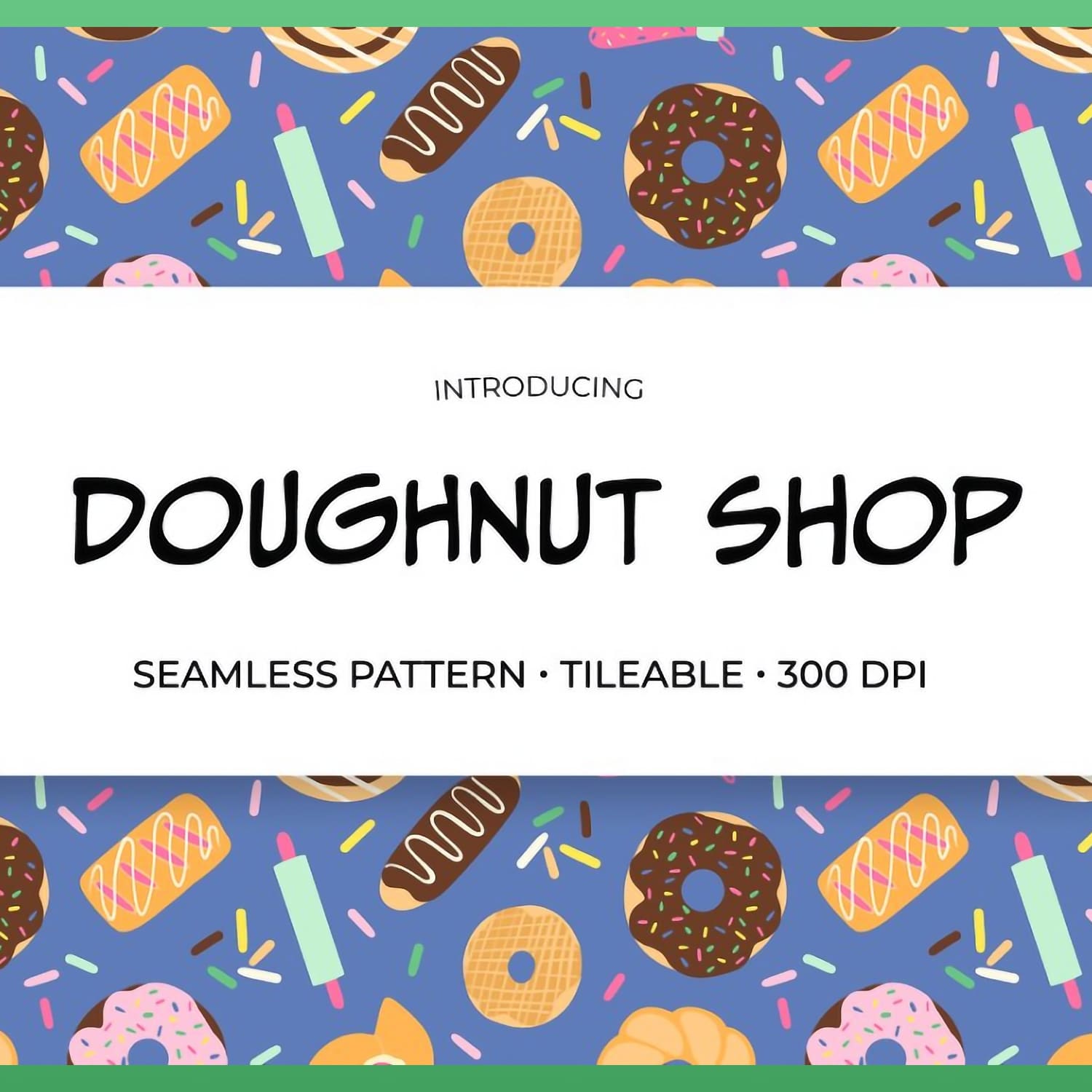 Doughnut Shop Seamless Pattern created by Painted Puffin Creative.