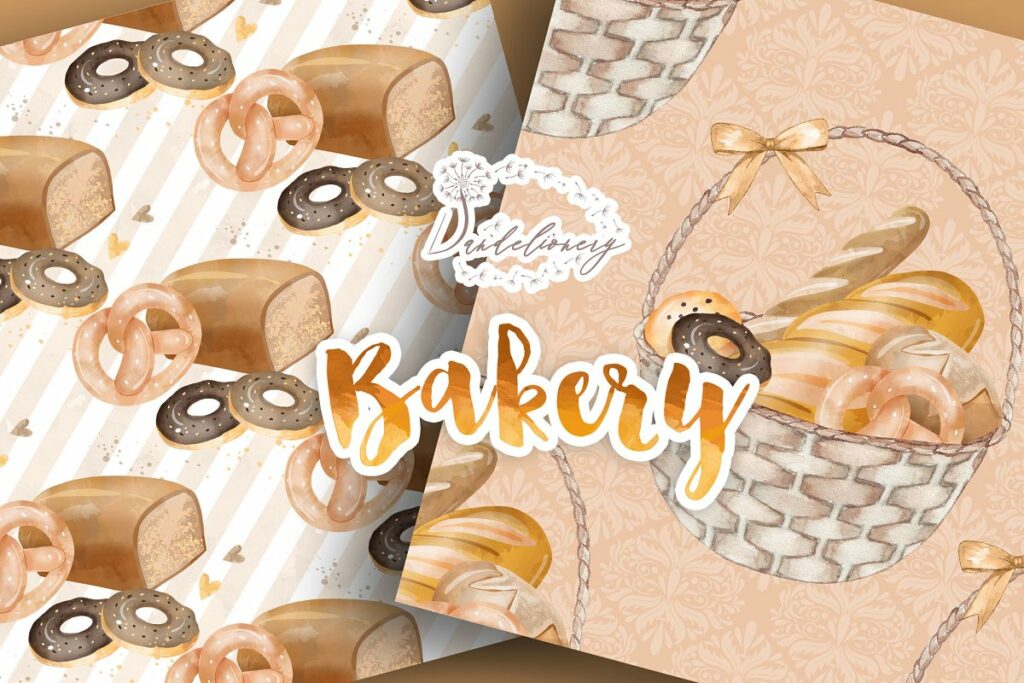 Bakery Digital Paper Pack – MasterBundles