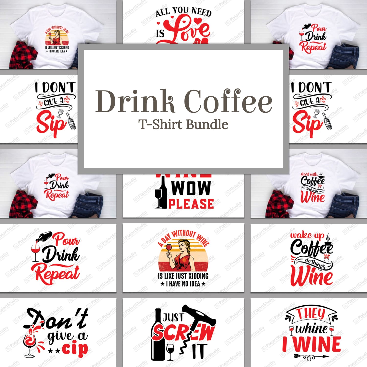 Drink Coffee t-shirt bundle.